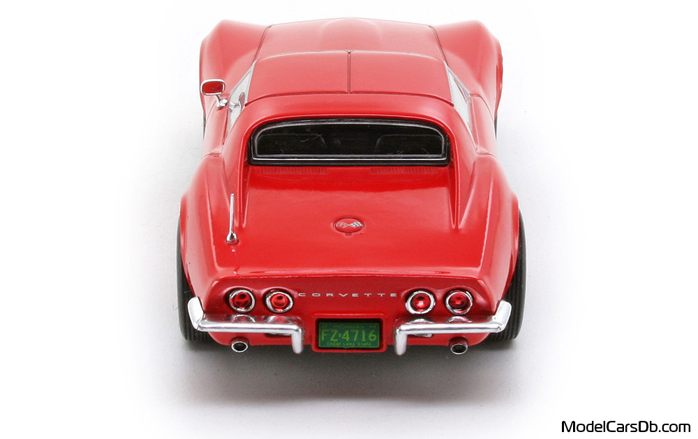 1968 - Chevrolet Corvette C3 DeAgostini 1/43 (Rot) Heck