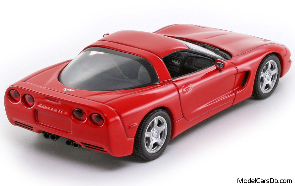 1997 - Chevrolet Corvette C5 Minichamps 1/43 (Rot) Hinten rechte seite