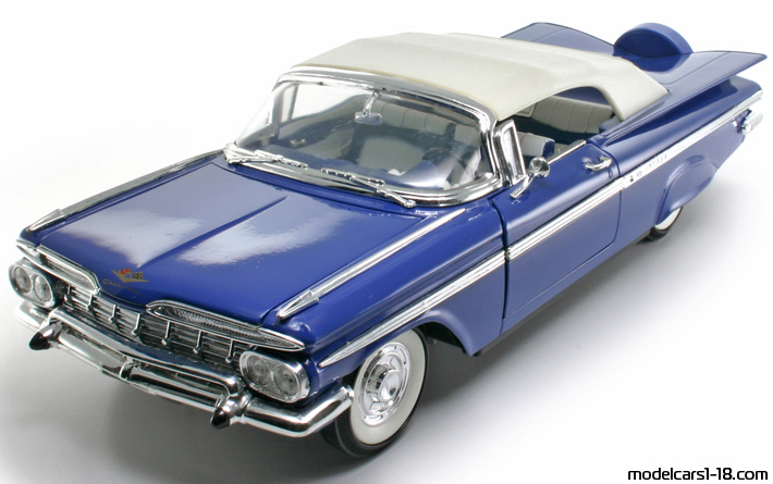 1959 - Chevrolet Impala Road Tough 1/18 (Blau) Vorne linke Seite