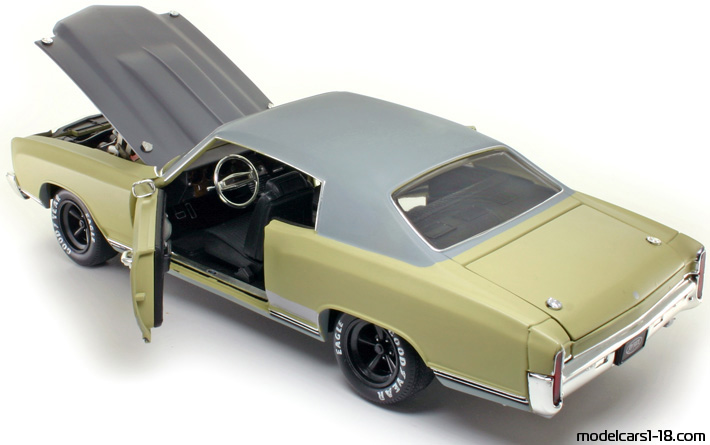 1970 - Chevrolet Monte Carlo SS 454 ERTL 1/18 (Gelb / Grau) Zu öffnende Teile
