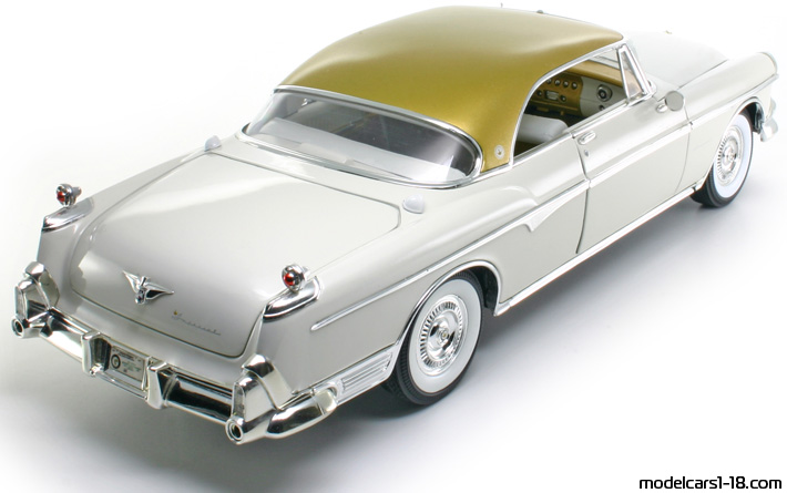1955 - Chrysler Imperial Signature Models 1/18 (Weiß / Gelb) Hinten rechte seite