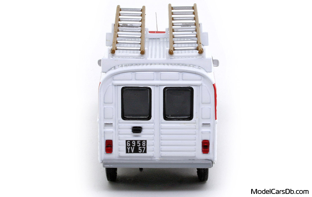 1980 - Citroen Acadiane Altaya 1/43 (Weiß / Rot) Heck