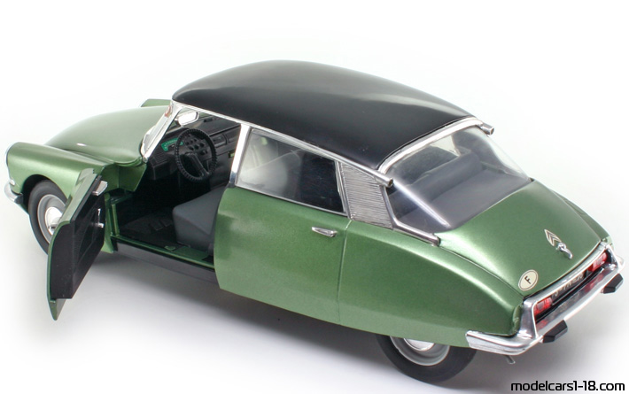 1963 - Citroen DS 19 Solido 1/18 (Grün / Schwarz) Zu öffnende Teile