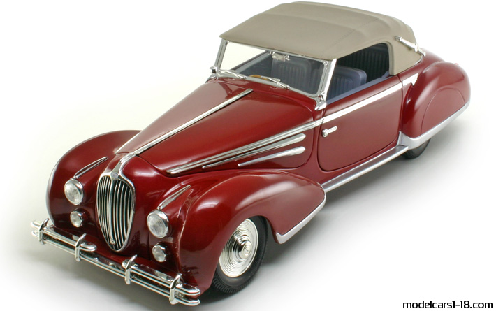 1947 - Delahaye 135M Signature Models 1/18 (Rot) Vorne linke Seite