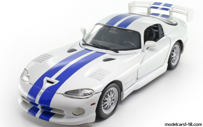 1996 - Dodge Viper GTS-R Maisto 1/18 (Weiß / Blau) Vorne linke Seite