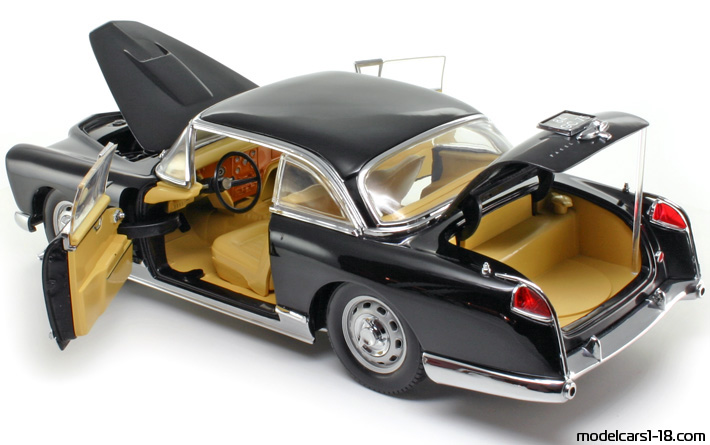 1957 - Facel Vega HK 500 Sun Star 1/18 (Schwarz) Zu öffnende Teile