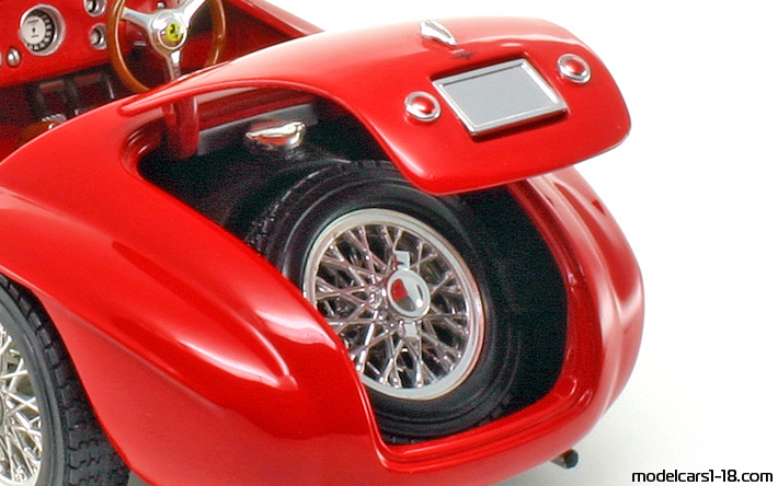 1948 - Ferrari 166 MM Hot Wheels 1/18 (Rot) Kofferraum / Klappbare Scheinwerfer