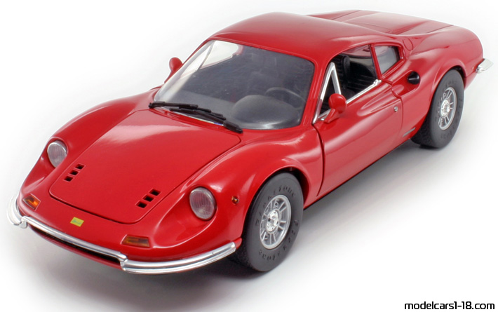 1967 - Ferrari 246 GT Dino Anson 1/18 (Rot) Vorne linke Seite