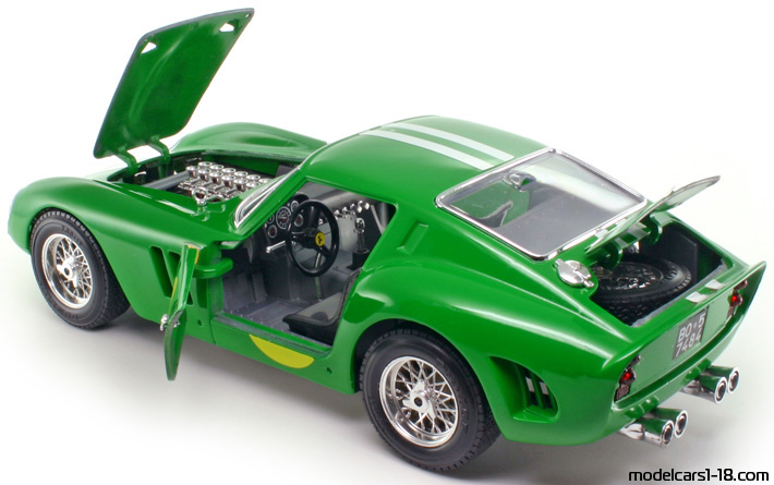 1962 - Ferrari 250 GTO Bburago 1/18 (Grün / Weiß) Zu öffnende Teile