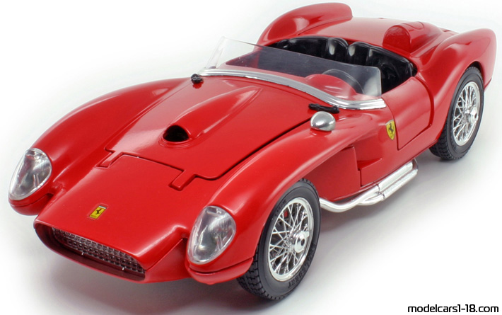 1957 - Ferrari 250 Testa Rossa Bburago 1/18 (Verchromt) Vorne linke Seite