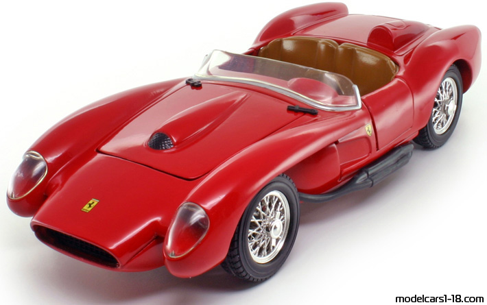 1957 - Ferrari 250 Testa Rossa Hot Wheels 1/18 (Rot) Vorne linke Seite