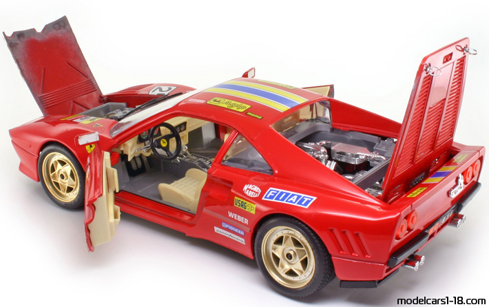 1984 - Ferrari 288 GTO Bburago 1/18 (Rot / Gelb) Zu öffnende Teile