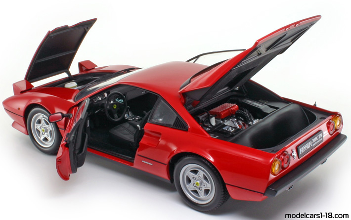 1980 - Ferrari 308 GTB Quattrovalvole Kyosho 1/18 (Rot) Zu öffnende Teile