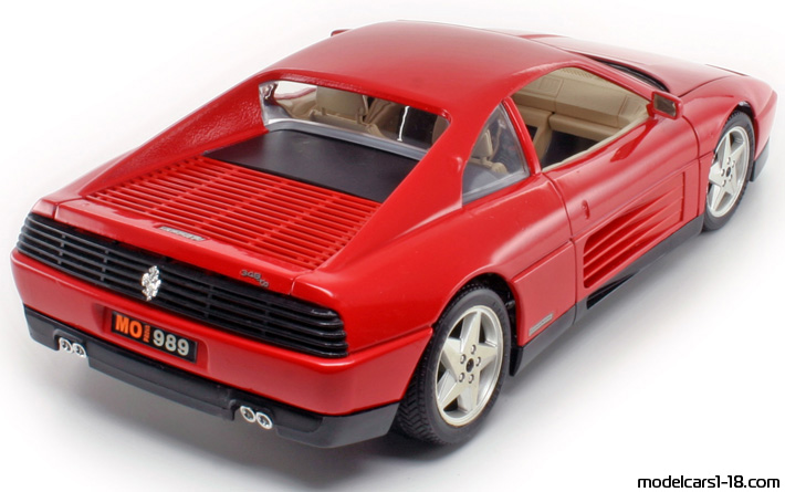 1989 - Ferrari 348 TB Bburago 1/18 (Rot) Hinten rechte seite