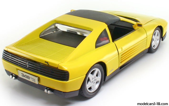 1989 - Ferrari 348 TS Maisto 1/18 (Gelb) Hinten rechte seite