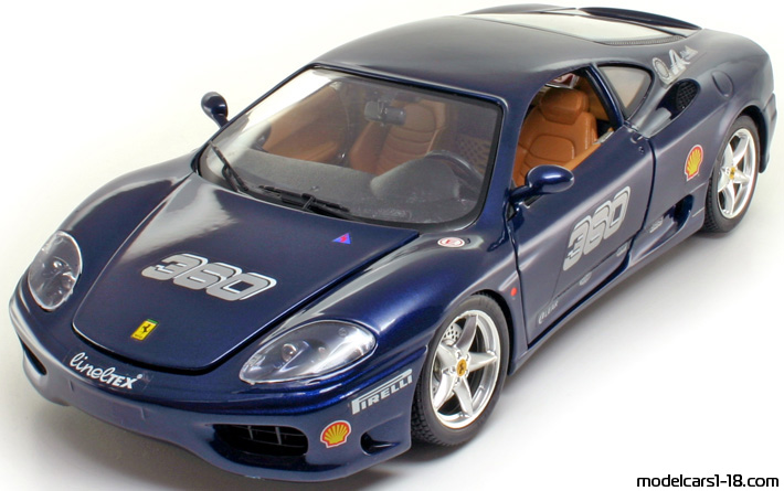 2003 - Ferrari 360 Challenge Bburago 1/18 (Blau) Vorne linke Seite