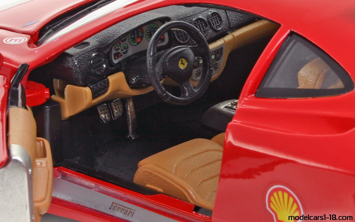 2003 - Ferrari 360 Challenge Bburago 1/18 (Rot) Innenraum Armaturenbrett