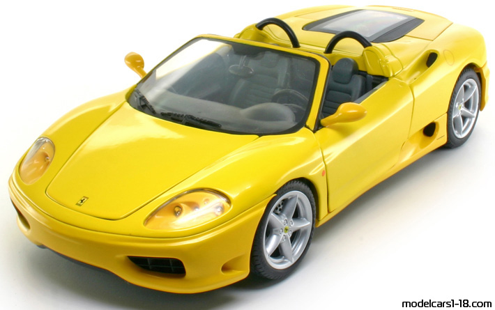 2000 - Ferrari 360 Spider Hot Wheels 1/18 (Yellow) Vorne linke Seite