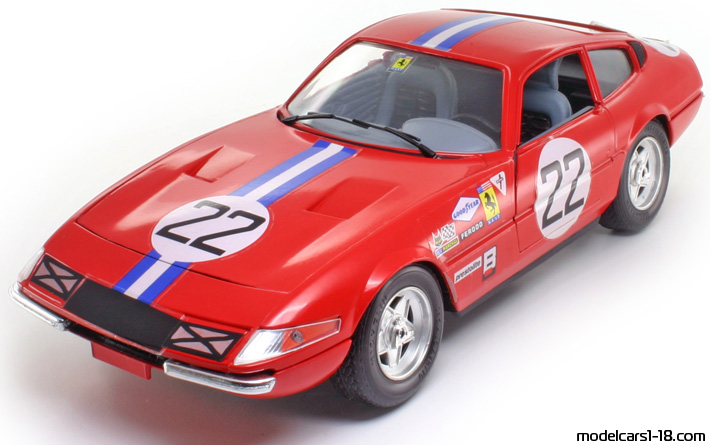 1970 - Ferrari 365 GTB/4 Daytona Competizione Techno Giodi 1/18 (Rot / Weiß) Vorne linke Seite