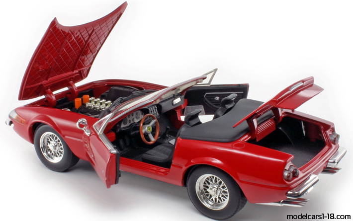 1968 - Ferrari 365 GTS/4 Daytona Hot Wheels 1/18 (Rot) Zu öffnende Teile