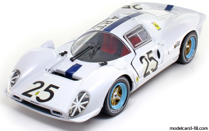 1967 - Ferrari 412 P Jouef Evolution 1/18 (Weiß / Blau) Vorne linke Seite