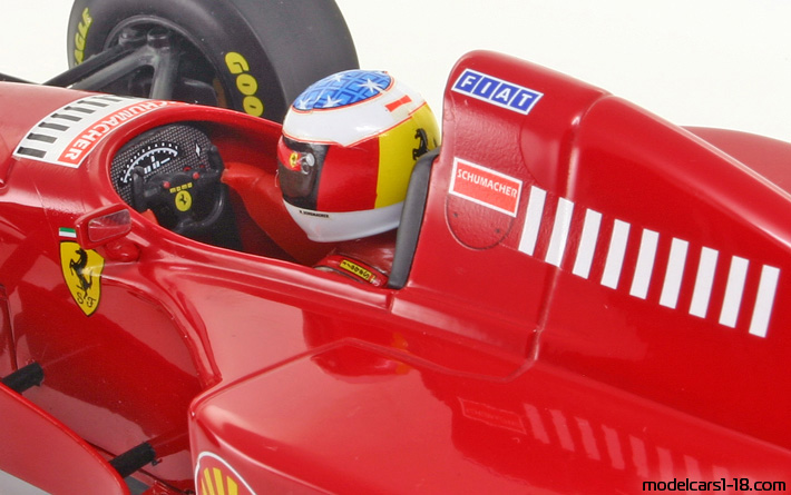 1995 - Ferrari 412 T2 Minichamps 1/18 (Rot / Schwarz) Innenraum Armaturenbrett