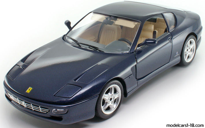 1992 - Ferrari 456 GT Bburago 1/18 (Blau) Vorne linke Seite