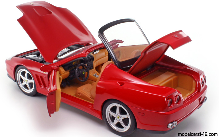 2006 - Ferrari 575 Superamerica Hot Wheels 1/18 (Rot) Zu öffnende Teile