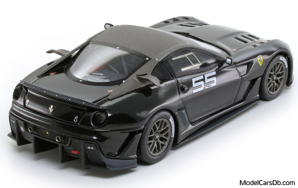 2009 - Ferrari 599XX Elite 1/43 (Schwarz / Grau) Hinten rechte seite