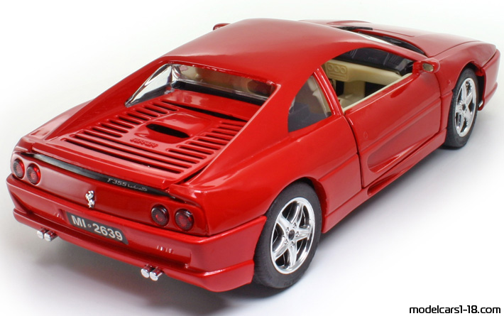 1994 - Ferrari F355 Majorette 1/18 (Rot) Hinten rechte seite