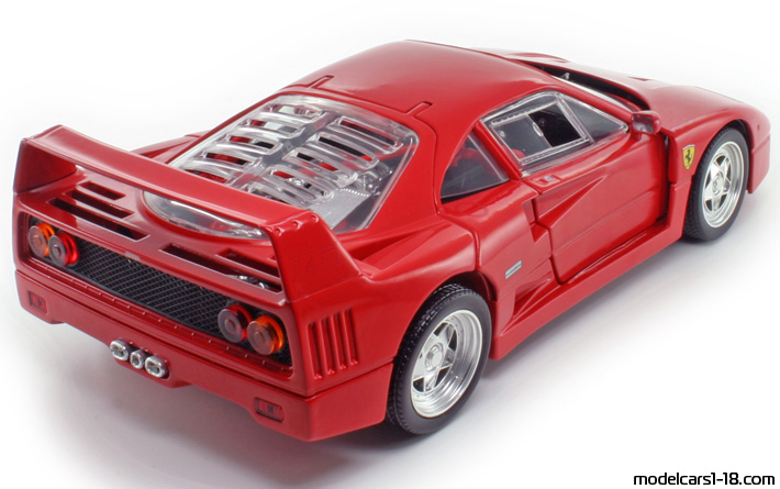 1987 - Ferrari F40 Hot Wheels 1/18 (Rot) Hinten rechte seite