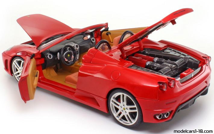 2005 - Ferrari F430 Spider Hot Wheels 1/18 (Rot) Zu öffnende Teile