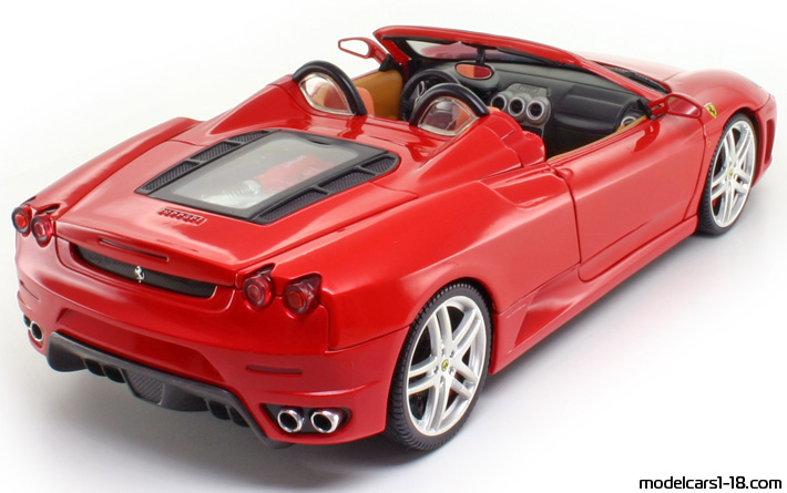 2005 - Ferrari F430 Spider Hot Wheels 1/18 (Rot) Hinten rechte seite
