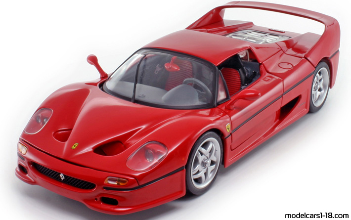 1995 - Ferrari F50 Hot Wheels 1/18 (Rot) Vorne linke Seite