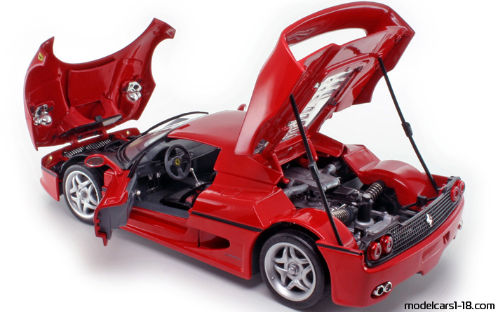 1995 - Ferrari F50 Hot Wheels 1/18 (Rot) Zu öffnende Teile