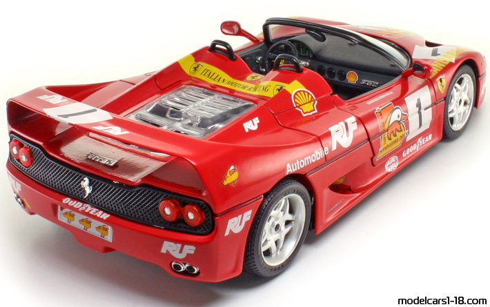 1995 - Ferrari F50 Bburago 1/18 (Rot) Hinten rechte seite