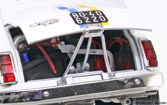 1965 - Fiat 500 Abarth Bburago 1/16 (Weiß) Motor
