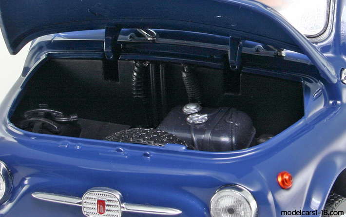 1960 - Fiat 500 Giardiniera Norev 1/18 (Blau) Kofferraum / Klappbare Scheinwerfer