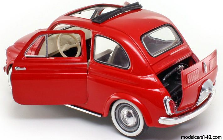1957 - Fiat 500 Solido 1/16 (Rot) Zu öffnende Teile