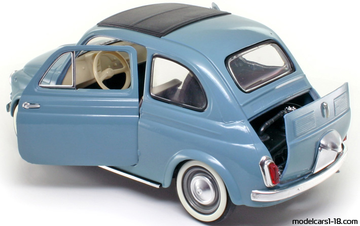 1957 - Fiat 500 Solido 1/16 (Lila) Zu öffnende Teile