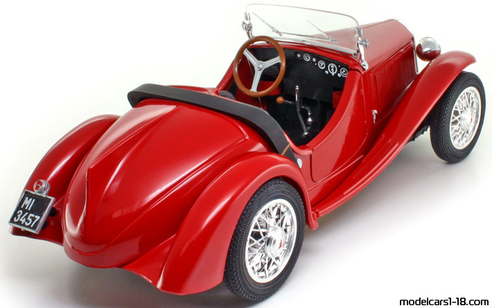 1934 - Fiat 508 Balilla Coppo d'Oro Polistil 1/14 (Rot) Hinten rechte seite