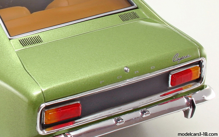 1969 - Ford Capri Minichamps 1/18 (Grün) Kofferraum / Klappbare Scheinwerfer