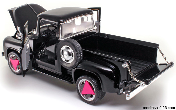 1956 - Ford F-100 Mira 1/18 (Schwarz) Zu öffnende Teile