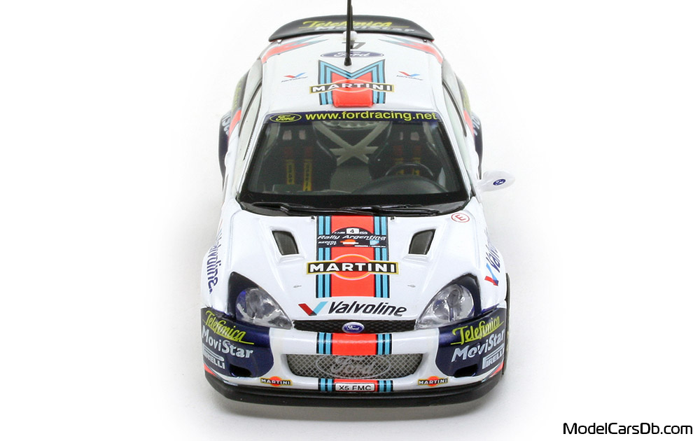 2001 - Ford Focus RS WRC IXO 1/43 (Weiß / Blau) Front