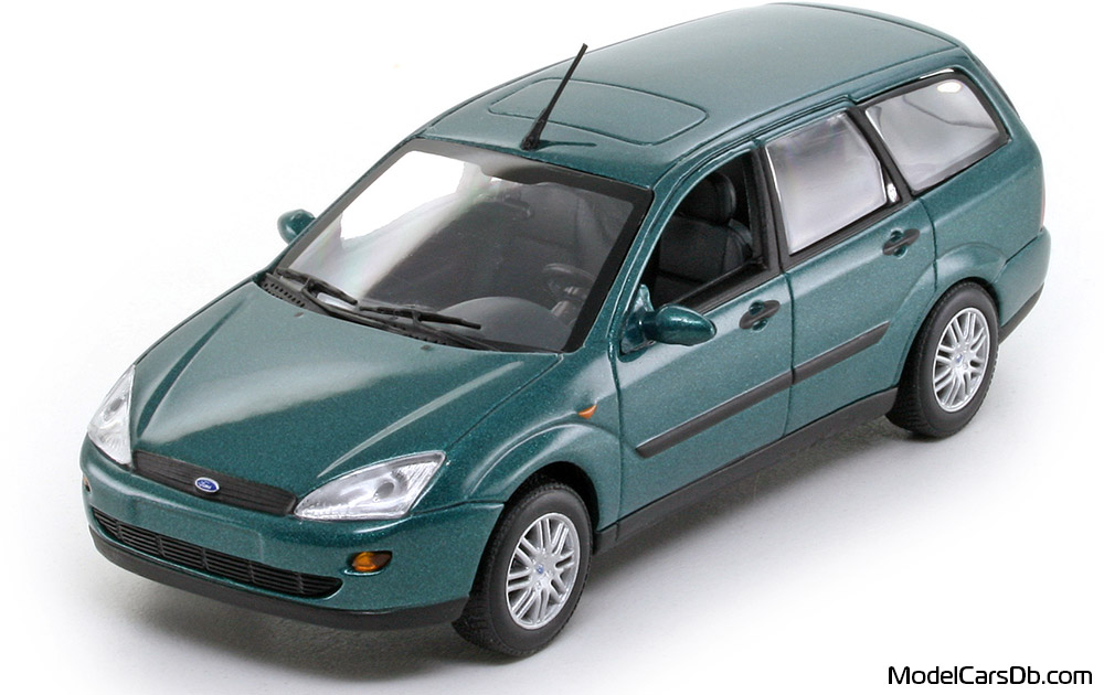 1998 - Ford Focus Turnier Minichamps 1/43 (Grün) Vorne linke Seite