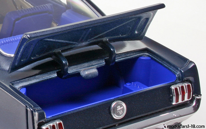 1965 - Ford Mustang GT Fastback Jouef Evolution 1/18 (Blau) Kofferraum / Klappbare Scheinwerfer