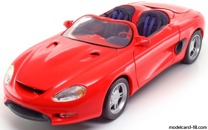 1993 - Ford Mustang Mach III Concept Maisto 1/18 (Rot) Vorne linke Seite