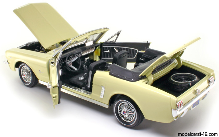 1964 - Ford Mustang Motor Max 1/18 (Gelb) Zu öffnende Teile