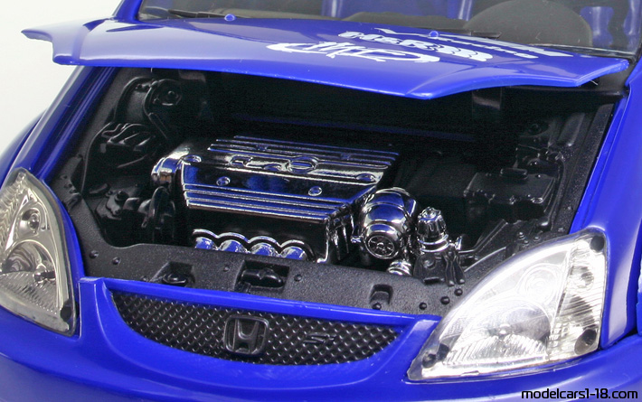 2001 - Honda Civic Si Hot Wheels 1/18 (Blau / Rot) Motor