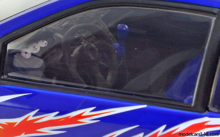 2001 - Honda Civic Si Hot Wheels 1/18 (Blau / Rot) Innenraum Armaturenbrett